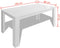 vidaXL - Eettafel - 140x80x75 - cm - wit