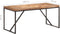 vidaXL - Eettafel - 160x70x76 - cm - massief - acaciahout - en - mangohout