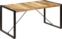 vidaXL - Eettafel - 160x80x75 - cm - massief - mangohout