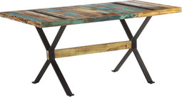 vidaXL - Eettafel - 160x80x76 - cm - massief - gerecycled - hout