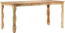 vidaXL - Eettafel - 160x80x76 - cm - massief - gerecycled - hout
