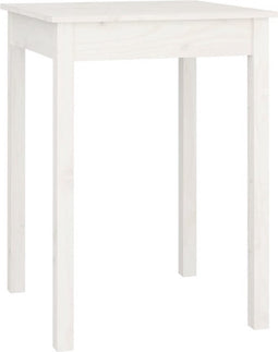 vidaXL - Eettafel - 55x55x75 - cm - massief - grenenhout - wit