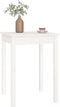 vidaXL - Eettafel - 55x55x75 - cm - massief - grenenhout - wit