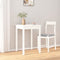 vidaXL - Eettafel - 55x55x75 - cm - massief - grenenhout - wit