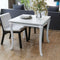 vidaXL - Eettafel - 80 - x - 80 - x - 76 - cm - hoogglans - wit