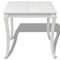 vidaXL - Eettafel - 80 - x - 80 - x - 76 - cm - hoogglans - wit