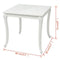 vidaXL - Eettafel - 80 - x - 80 - x - 76 - cm - hoogglans - wit