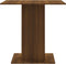 vidaXL - Eettafel - 80x80x75 - cm - bewerkt - hout - bruin - eikenkleur
