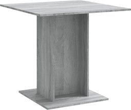 vidaXL - Eettafel - 80x80x75 - cm - bewerkt - hout - grijs - sonoma - eikenkleurig