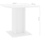 vidaXL - Eettafel - 80x80x75 - cm - bewerkt - hout - hoogglans - wit