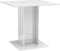 vidaXL - Eettafel - 80x80x75 - cm - bewerkt - hout - hoogglans - wit