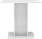 vidaXL - Eettafel - 80x80x75 - cm - bewerkt - hout - hoogglans - wit