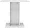 vidaXL - Eettafel - 80x80x75 - cm - bewerkt - hout - hoogglans - wit