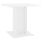 vidaXL - Eettafel - 80x80x75 - cm - bewerkt - hout - hoogglans - wit