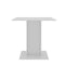 vidaXL - Eettafel - 80x80x75 - cm - bewerkt - hout - hoogglans - wit