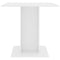 vidaXL - Eettafel - 80x80x75 - cm - bewerkt - hout - wit