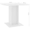 vidaXL - Eettafel - 80x80x75 - cm - bewerkt - hout - wit