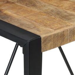 vidaXL - Eettafel - 80x80x75 - cm - ruw - mangohout