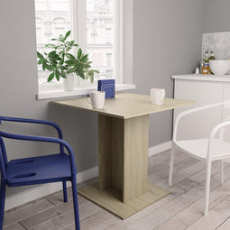 vidaXL - Eettafel - 80x80x75 - cm - spaanplaat - sonoma - eikenkleurig