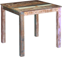 vidaXL - Eettafel - 80x82x76 - cm - massief - gerecycled - hout