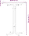 vidaXL - Eettafel - Ã - 80x110 - cm - bewerkt - hout - en - staal - wit