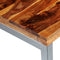 vidaXL - Eettafel/bureau - met - stalen - poten - massief - hout