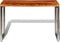 vidaXL - Eettafel/bureau - met - stalen - poten - massief - hout