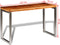 vidaXL - Eettafel/bureau - met - stalen - poten - massief - hout
