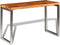 vidaXL - Eettafel/bureau - met - stalen - poten - massief - hout