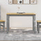 vidaXL - Eettafel - Corona - 112x60x75 - cm - massief - grenenhout - grijs