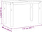 vidaXL - Eettafel - Corona - 112x60x75 - cm - massief - grenenhout - grijs