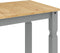 vidaXL - Eettafel - Corona - 112x60x75 - cm - massief - grenenhout - grijs