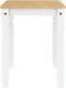 vidaXL - Eettafel - Corona - 112x60x75 - cm - massief - grenenhout - wit