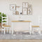 vidaXL - Eettafel - Corona - 112x60x75 - cm - massief - grenenhout - wit