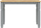 vidaXL - Eettafel - Corona - 112x60x75 - cm - massief - grenenhout - grijs