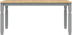 vidaXL - Eettafel - Corona - 160x80x75 - cm - massief - grenenhout - grijs