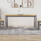 vidaXL - Eettafel - Corona - 160x80x75 - cm - massief - grenenhout - grijs