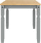vidaXL - Eettafel - Corona - 160x80x75 - cm - massief - grenenhout - grijs