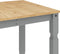 vidaXL - Eettafel - Corona - 160x80x75 - cm - massief - grenenhout - grijs