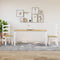 vidaXL - Eettafel - Corona - 160x80x75 - cm - massief - grenenhout - wit