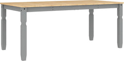 vidaXL - Eettafel - Corona - 180x90x75 - cm - massief - grenenhout - grijs