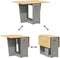 vidaXL - Eettafel - Corona - inklapbaar - massief - grenenhout - grijs