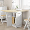 vidaXL - Eettafel - Corona - inklapbaar - massief - grenenhout - wit