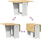 vidaXL - Eettafel - Corona - inklapbaar - massief - grenenhout - wit