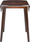 vidaXL - Eettafel - inklapbaar - rond - MDF - bruin