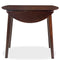 vidaXL - Eettafel - inklapbaar - rond - MDF - bruin