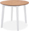 vidaXL - Eettafel - inklapbaar - rond - MDF - wit