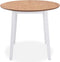 vidaXL - Eettafel - inklapbaar - rond - MDF - wit