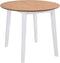 vidaXL - Eettafel - inklapbaar - rond - MDF - wit