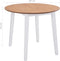 vidaXL - Eettafel - inklapbaar - rond - MDF - wit